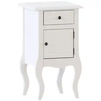 Tesco Vida Designs Nishano 1 Drawer 1 Door Bedside Cabinet Shic Cabinet Table Nightstand, White offer