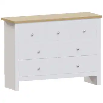 Tesco Vida Designs Arlington 7 Drawer Chest of Drawers Shaker Bedroom Storage, White & Oak offer