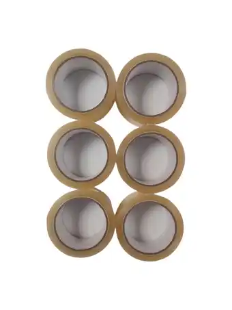 Tesco Pack of 6 Clear Packagaing Tape 48mm x 66m offer