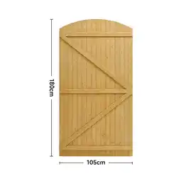 Tesco Living and Home Semi-Braced Arch Top Wooden Garden Gate, 105x180cm offer