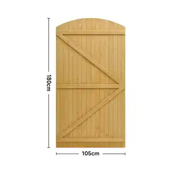 Tesco Living and Home Semi-Braced Arch Top Wooden Garden Gate, 105x180cm offer