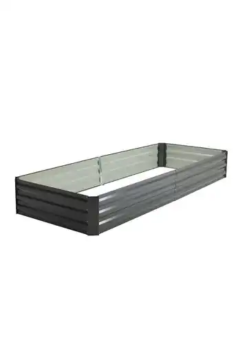 Tesco Living and Home Outdoor Rectangular Metal Raised Garden Bed, Charcoal Black offer