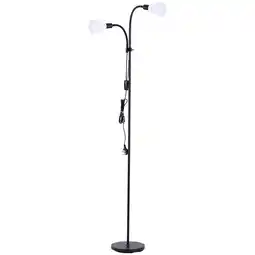 Tesco Living and Home Modern 2-Head Floor Lamp for Living Room - Black offer