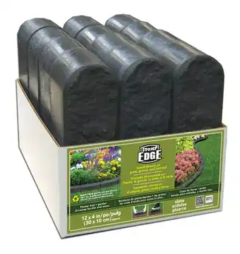 Tesco Garden Edging Stomp Edge Border - Graphite, Pack of 12 offer