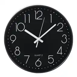 Tesco Living and Home 12-Inch Wall Clock with Arabic Numerals, Black offer