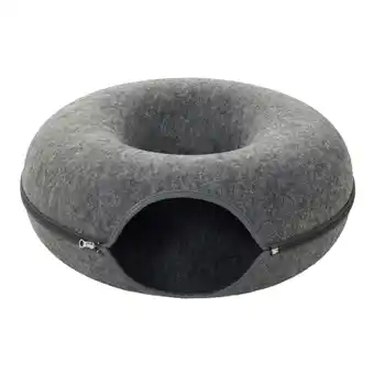 Tesco Living and Home Round Felt Cat Tunnel Bed, Dark Grey offer