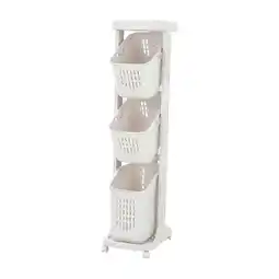 Tesco Living and Home 4-Tier Laundry Basket with Wheels offer