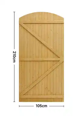 Tesco Living and Home Semi-Braced Arch Top Wooden Garden Gate, 105x210cm offer