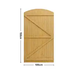 Tesco Living and Home Semi-Braced Arch Top Wooden Garden Gate, 105x150cm offer