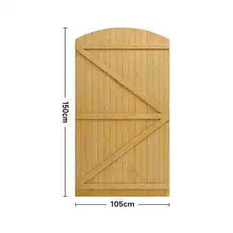 Tesco Living and Home Semi-Braced Arch Top Wooden Garden Gate, 105x150cm offer