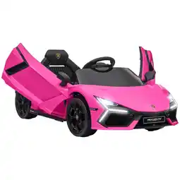 Tesco AIYAPLAY Lamborghini Revuelto Licensed Ride On Car, with Suspension, Pink offer