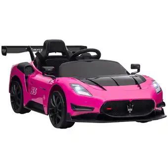 Tesco AIYAPLAY Maserati GT2 Licensed 12V Electric Ride on Car w/ Remote - Pink offer