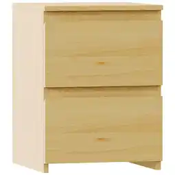 Tesco Vida Designs Denver 2 Drawer Bedside Chest Cabinet Table Nightstand, Pine offer