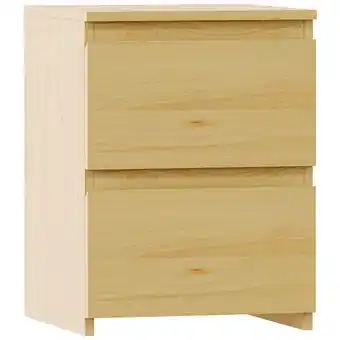 Tesco Vida Designs Denver 2 Drawer Bedside Chest Cabinet Table Nightstand, Pine offer