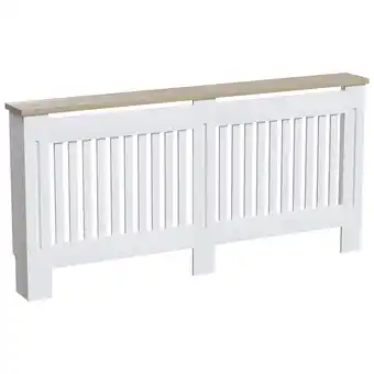 Tesco Vida Designs Arlington Radiator Cover Painted MDF Slatted Cabinet, White, 172cm offer