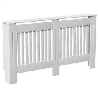 Tesco Vida Designs Chelsea Radiator Cover Painted MDF Slatted Cabinet, White, 152cm offer