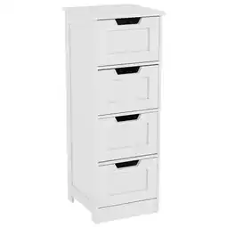 Tesco Bath Vida Priano 4 Drawer Freestanding Bathroom Storage Cabinet, White offer