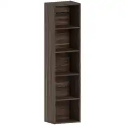 Tesco Vida Designs Oxford 5 Tier Cube Bookcase Display Storage, Walnut offer