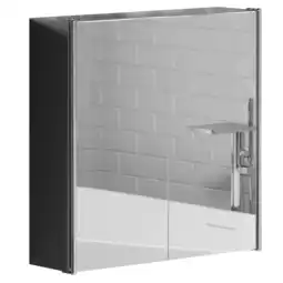 Tesco Bath Vida Tiano Stainless Steel Mirrored Double Wall Mounted Bathroom Cabinet offer