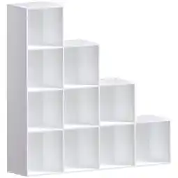 Tesco Vida Designs Durham 10 Cube Storage Boockase Display Unit, White offer