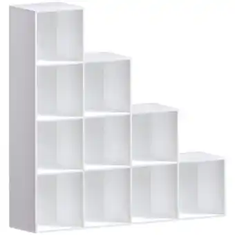 Tesco Vida Designs Durham 10 Cube Storage Boockase Display Unit, White offer