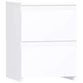 Tesco Vida Designs Denver 2 Drawer Bedside Chest Cabinet Table Nightstand, White offer