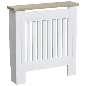 Tesco Vida Designs Arlington Radiator Cover Painted MDF Slatted Cabinet, White, 78cm offer