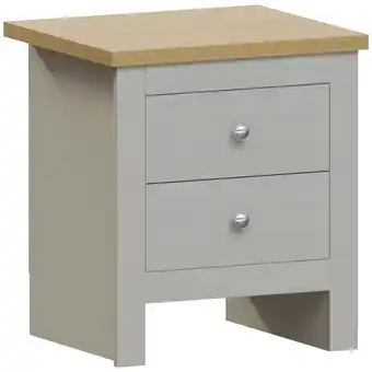 Tesco Vida Designs Arlington 2 Drawer Bedside Chest Shaker Style Cabinet Table Nightstand, Grey & Oak offer