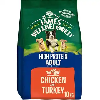 Tesco James Wellbeloved Dog Adult High Protein Chicken & Turkey 10kg offer