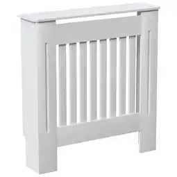 Tesco Vida Designs Chelsea Radiator Cover Painted MDF Slatted Cabinet, White, 78cm offer