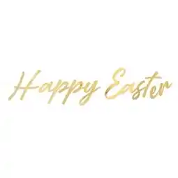 Tesco Gold Happy Easter Foil Bunting 150cm offer