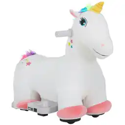 Tesco AIYAPLAY 6V Electric Ride on Unicorn with Music Forward offer