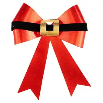 Tesco Santa Red Door Bow Large Christmas Decoration 34cm offer