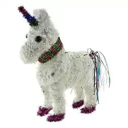 Tesco Tinsel Unicorn Christmas Hanging Decoration 15cm offer