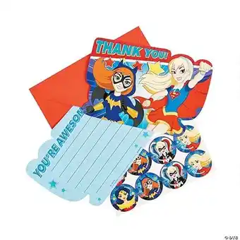 Tesco DC Super Hero Girls Thank You Notes with Envelopes - Pack of 8 offer