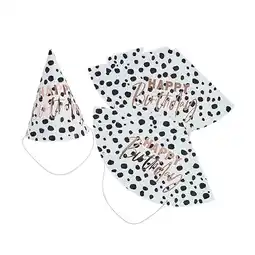 Tesco Dalmatian Happy Birthday Cone Hats - Pack of 10 offer