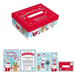 Tesco Festive Friends Red Christmas Eve Activity Gift Box 26cm offer