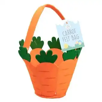 Tesco Easter Felt Carrot Bag 24cm offer