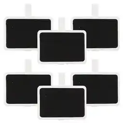 Tesco Blackboard Rectangle White Clips - Pack of 6 offer