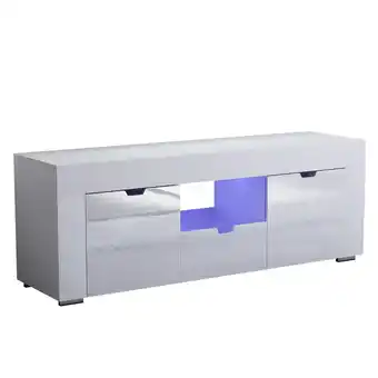 Tesco Vida Designs Eclipse 2 Door 1 Drawer LED TV Unit Entertainment Stand, White offer