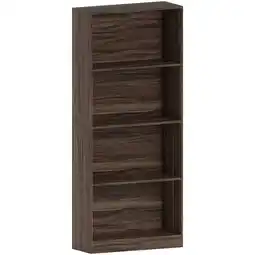 Tesco Vida Designs Cambridge 4 Tier Large Bookcase Display Storage, Walnut offer