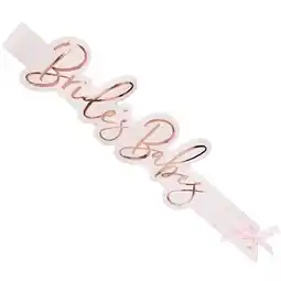 Tesco Rose Gold Foil Bride's Babes Hen Party Sashes - Pack of 5 offer