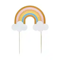 Tesco Rainbow Paper Cake Topper 21cm offer