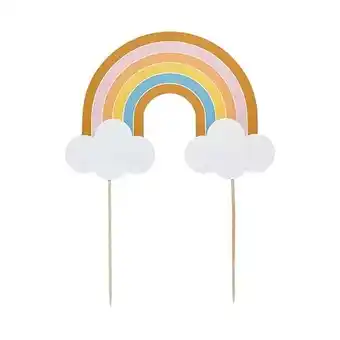 Tesco Rainbow Paper Cake Topper 21cm offer