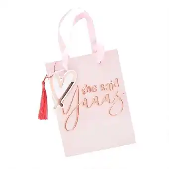 Tesco She Said Yaaas Hen Party Paper Party Bag with Handles 20cm - Pack of 5 offer