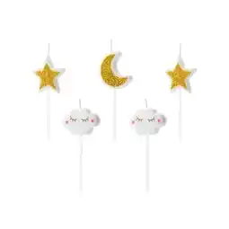 Tesco Little Star Birthday Pick Candles - Pack of 5 offer