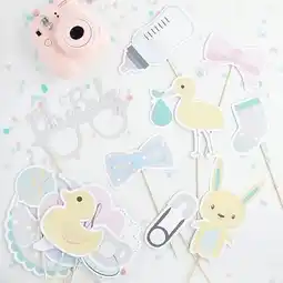 Tesco Pastel Baby Shower Photo Booth Props - Pack of 13 offer