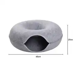 Tesco Living and Home Round Felt Cat Tunnel Bed, Grey offer