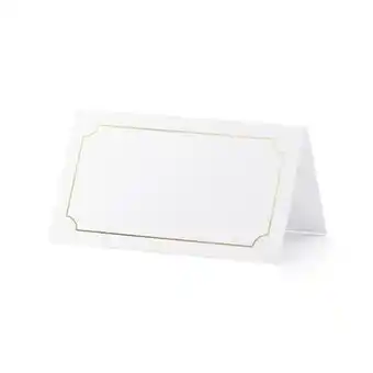 Tesco White & Gold Paper Place Cards - Pack of 10 offer