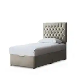 Tesco Seraphine Divan Bed with Upholstered Headboard - Two Drawers - Beige - Single offer